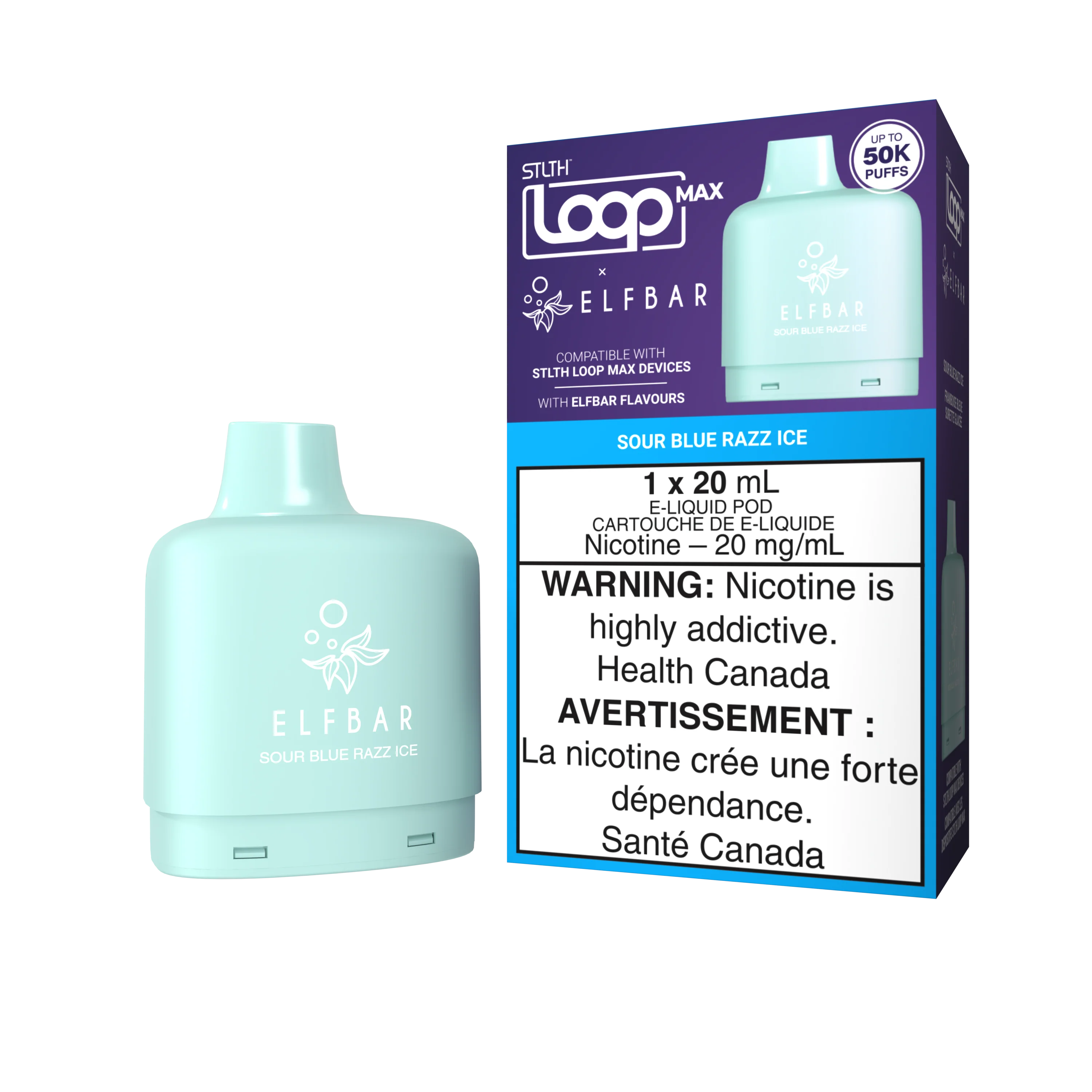 ELFBAR X STLTH - LOOP Pod 20mL - Sour Blue Razz Ice